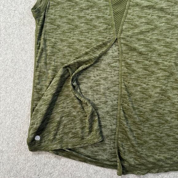 Zella Split Back Athletic Tank Women's Medium Heathered Green Active Gym Workout - Picture 7 of 7